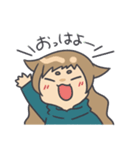 顔にすぐでる可愛い子（個別スタンプ：5）