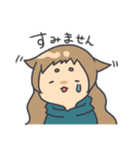 顔にすぐでる可愛い子（個別スタンプ：9）