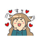 顔にすぐでる可愛い子（個別スタンプ：11）