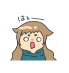 顔にすぐでる可愛い子（個別スタンプ：15）