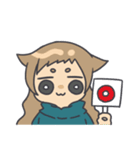 顔にすぐでる可愛い子（個別スタンプ：29）