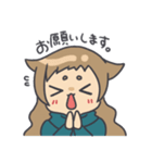 顔にすぐでる可愛い子（個別スタンプ：35）