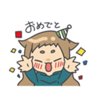 顔にすぐでる可愛い子（個別スタンプ：40）