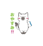 黒猫さんとシャム猫さんの日常（個別スタンプ：28）