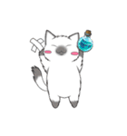 黒猫さんとシャム猫さんの日常（個別スタンプ：40）