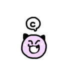 パステルカラー丸顔 A〜P（個別スタンプ：6）