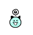 パステルカラー丸顔 Q〜Z（個別スタンプ：1）
