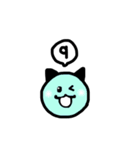 パステルカラー丸顔 Q〜Z（個別スタンプ：2）