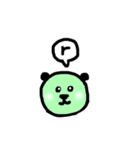 パステルカラー丸顔 Q〜Z（個別スタンプ：4）