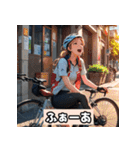 女子自転車ロードレーサー スタンプ！（個別スタンプ：5）