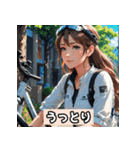 女子自転車ロードレーサー スタンプ！（個別スタンプ：7）