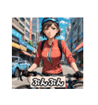 女子自転車ロードレーサー スタンプ！（個別スタンプ：15）
