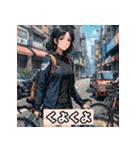 女子自転車ロードレーサー スタンプ！（個別スタンプ：27）