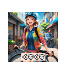 女子自転車ロードレーサー スタンプ！（個別スタンプ：33）