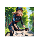 女子自転車ロードレーサー スタンプ！（個別スタンプ：36）