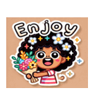 アフロ花束のスタンプ@SFW（個別スタンプ：4）