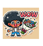 アフロ花束のスタンプ@SFW（個別スタンプ：11）