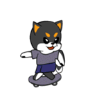 シャンプーする柴犬（個別スタンプ：10）