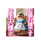 メイド、猫ちゃん【基本の挨拶でも使える】（個別スタンプ：11）