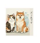 猫の挨拶 浮世絵風（個別スタンプ：14）