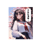 春を感じる少女たち（個別スタンプ：1）