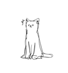 しょぼくれて不機嫌なねこ（個別スタンプ：1）