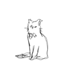しょぼくれて不機嫌なねこ（個別スタンプ：23）