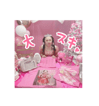 ピンクのドレスで愛理たん自分の推し活♡（個別スタンプ：4）