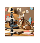 折り紙風 猫スタンプ（AI）（個別スタンプ：15）