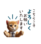 働く茶トラ猫(敬語)（個別スタンプ：8）