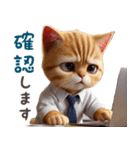 働く茶トラ猫(敬語)（個別スタンプ：23）