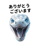 リアル白蛇ミームあけおめ改訂版（個別スタンプ：7）