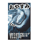 リアル白蛇ミームあけおめ改訂版（個別スタンプ：14）