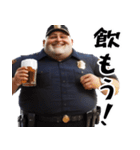 ポジティブでぶ。【警察官編】（個別スタンプ：16）