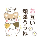 飛び出す！ねことシマエナガとわんこ 春（個別スタンプ：17）