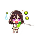 テニスガール達のメッセージ♡（個別スタンプ：8）