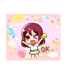 テニスガール達のメッセージ♡（個別スタンプ：16）