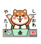 カメ柴#あると助かる！あいさつスタンプ（個別スタンプ：11）