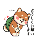 カメ柴#あると助かる！あいさつスタンプ（個別スタンプ：22）