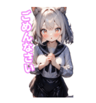 ゆるふわ猫ガールちゃん 学校Ver BIG（個別スタンプ：14）