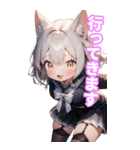 ゆるふわ猫ガールちゃん 学校Ver BIG（個別スタンプ：15）