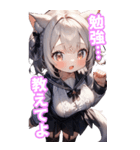 ゆるふわ猫ガールちゃん 学校Ver BIG（個別スタンプ：19）