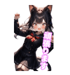ゆるふわ猫ガールちゃん 学校Ver BIG（個別スタンプ：25）