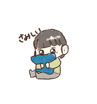 女の子と動物たちの日常Part1（個別スタンプ：1）