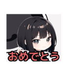 【ちびキャラ編1】ゴスロリ服を着た茶髪娘（個別スタンプ：3）