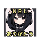 【ちびキャラ編1】ゴスロリ服を着た茶髪娘（個別スタンプ：12）