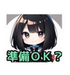 【ちびキャラ編1】ゴスロリ服を着た茶髪娘（個別スタンプ：16）