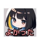 【ちびキャラ編1】ゴスロリ服を着た茶髪娘（個別スタンプ：35）