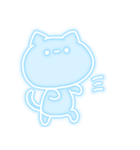 ネオンペン風うさぎとねこ（個別スタンプ：24）