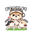 春の挨拶♪しばいぬの「すやきち」（個別スタンプ：2）